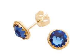 Øyrepynt med stein, forgylt