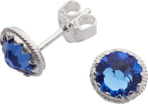 Øyrepynt med stein, kvit