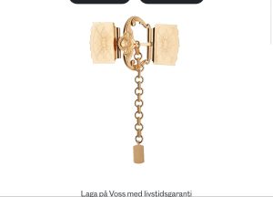 Sprettespenne til stoff/skinnlist, forgylt