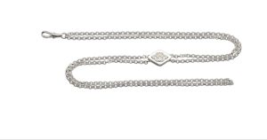 Klokkekjede dame 51 cm , kvit. SP