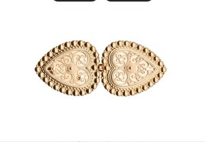 Beltespenne med kruser og syhol , forgylt