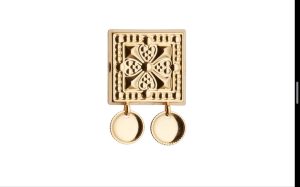 Beltestøl med trådkantlauv, forgylt