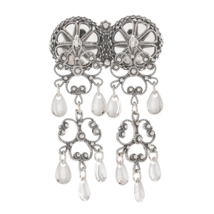 Halsknapp filigran med bunn