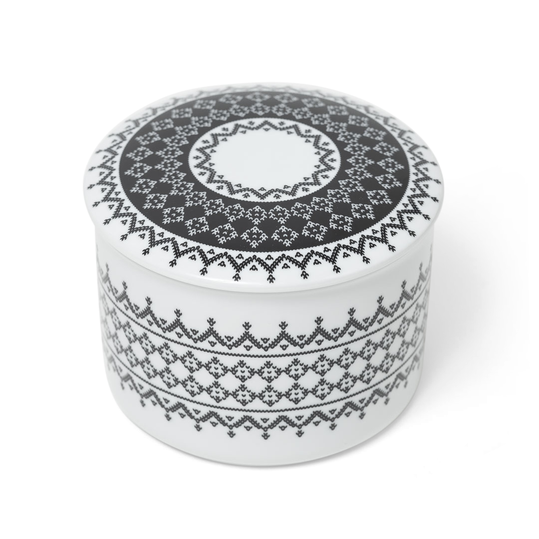 Tradisjon svart stort smykkeskrin