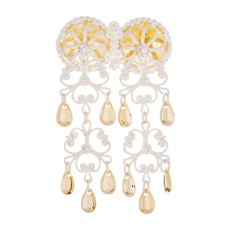 Halsknapp filigran med bunn