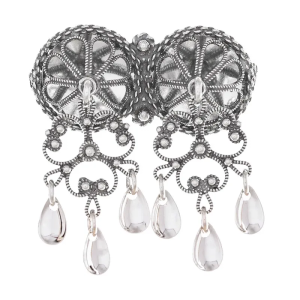 Halsknapp filigran med bunn