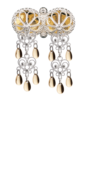 Halssølje med dobbel hjarte heng SP