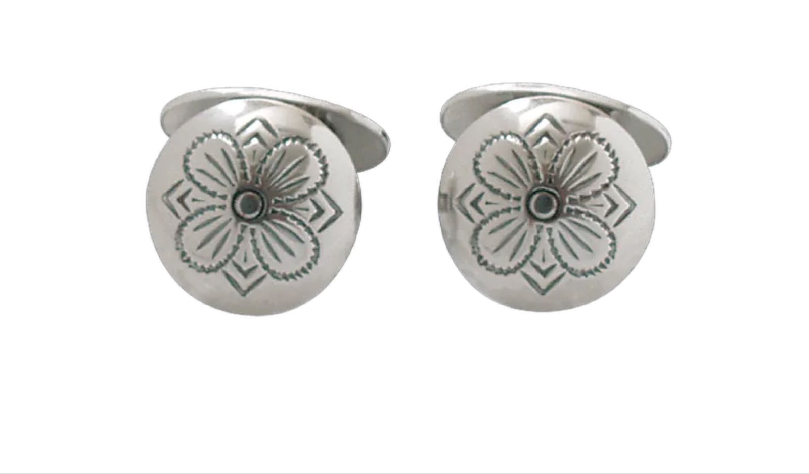 Mansjettknappar med stivt mellomstykke, oksidert