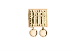 Beltestøl med trådkantlauv, forgylt