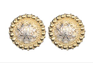 Borenåler 31 mm med kruser, forgylt/kvit