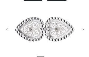 Beltespenne til skinnlist med kruser, kvit