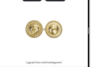 Beltespenne med syhol, forgylt