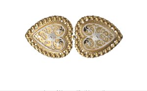 Beltespenne med kruser og syhol, forgylt/kvit LITE