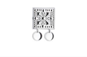 Beltestøl med trådkantlauv, kvit