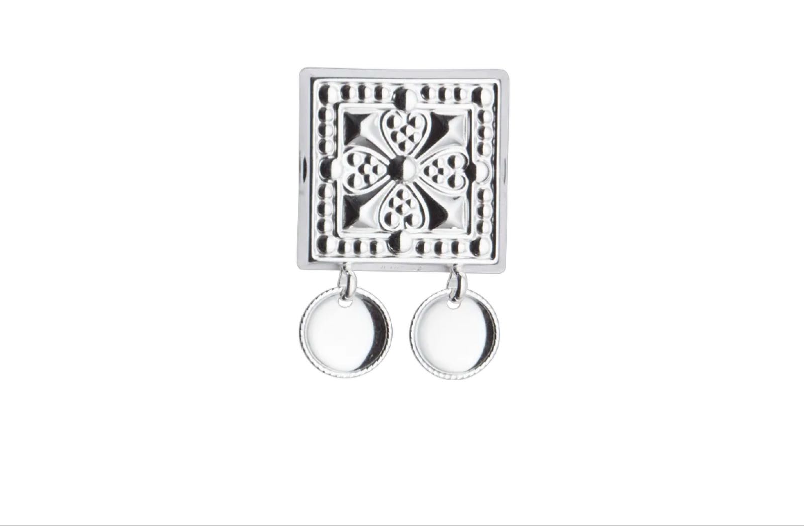 Beltestøl med trådkantlauv, kvit