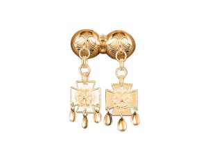 Halssølje med rosett, forgylt SP