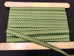 Krokbragd grøn/gul smal