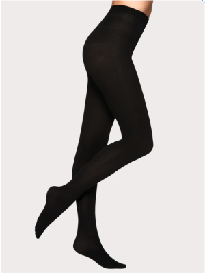 Silky cotton tights
