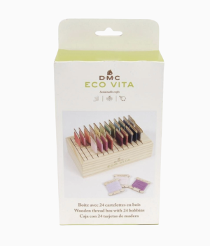 Eco Vita oppbevaringsboks i tre med 24 hjul I DMC