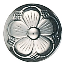 Knapp 17 mm med botn og lang hempe, oksidert