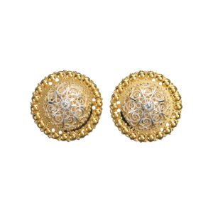 Borer 40 mm med kruser til skinnlist, forgylt/kvit